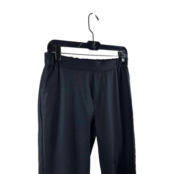 Nili Lotan Chelsea Virgin Wool Slit Straight Leg Cropped Refined Trousers Size 4 - Picture 4 of 10